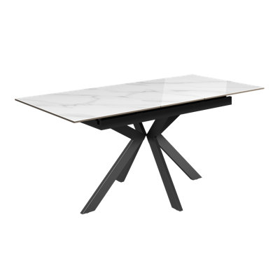 Extendable Metal Base Dining Table