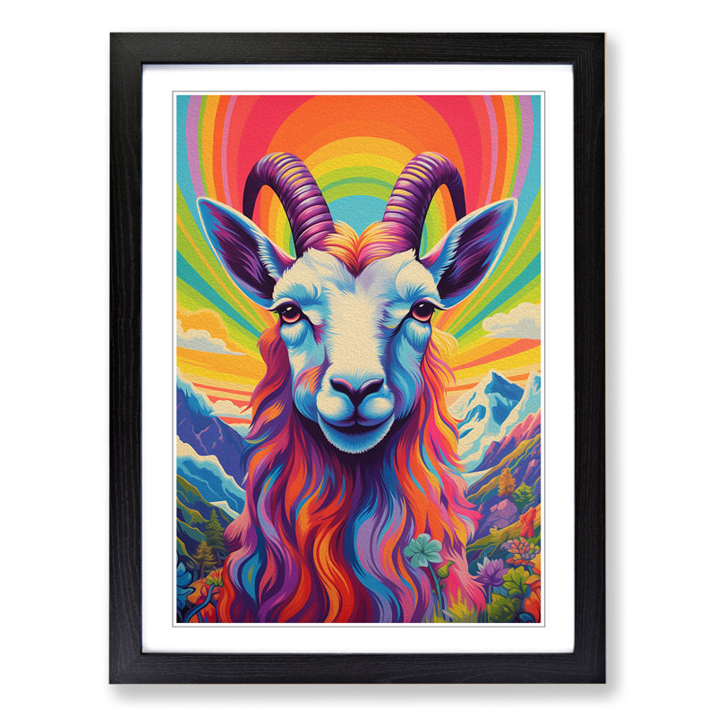 Goat Colour Field No.2 - Framed Print