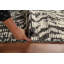 Tapis marocain noir et blanc All-Over 3 x 5