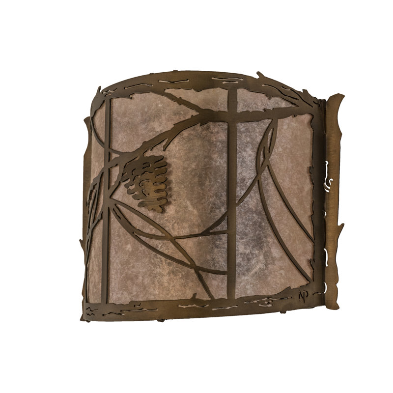 Applique murale encastrée 1 lumière Whispering Pines, Antique Copper, H 9,75 po x l 12 po x P 4,5 po