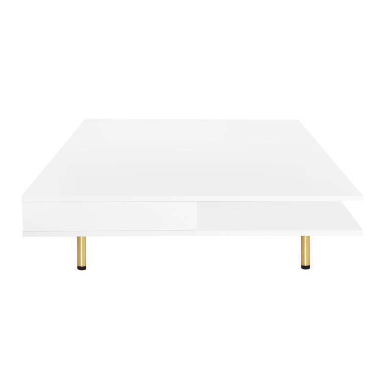 Table basse simple Bouiye, Blanc