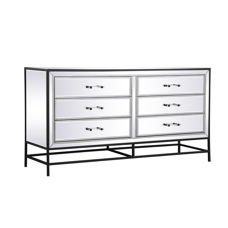 Stiltner 6-Drawer Mirrored Accent Chest