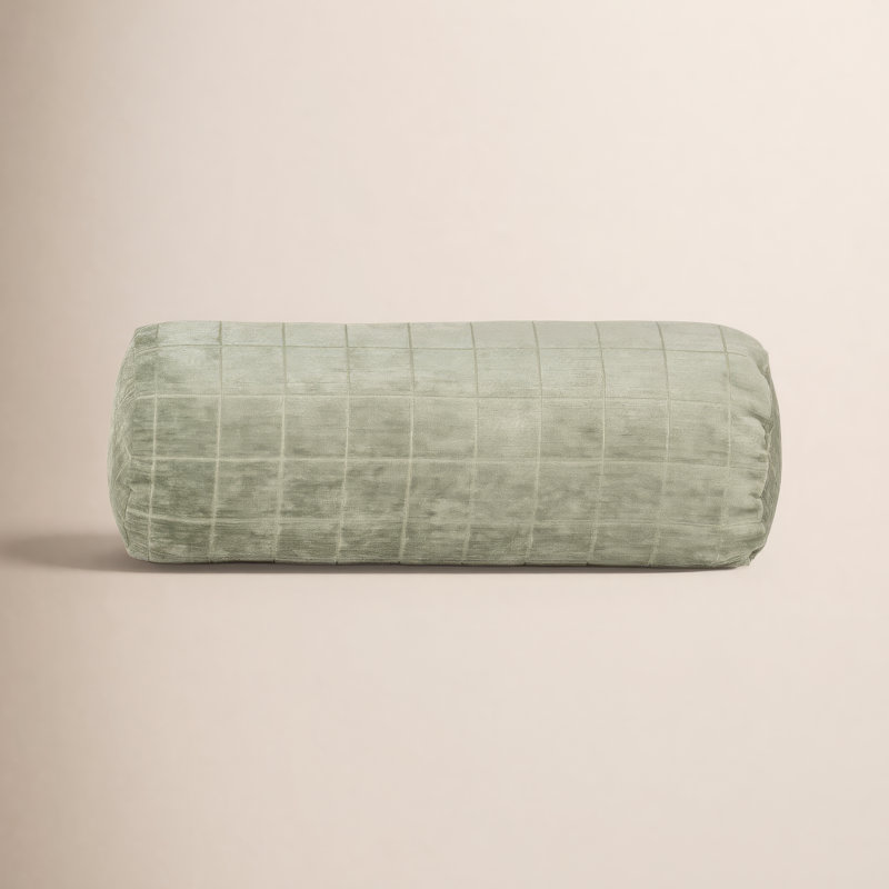 Coussin Otterville, Vert géométrique, Traversin H 8 po x l 39 po