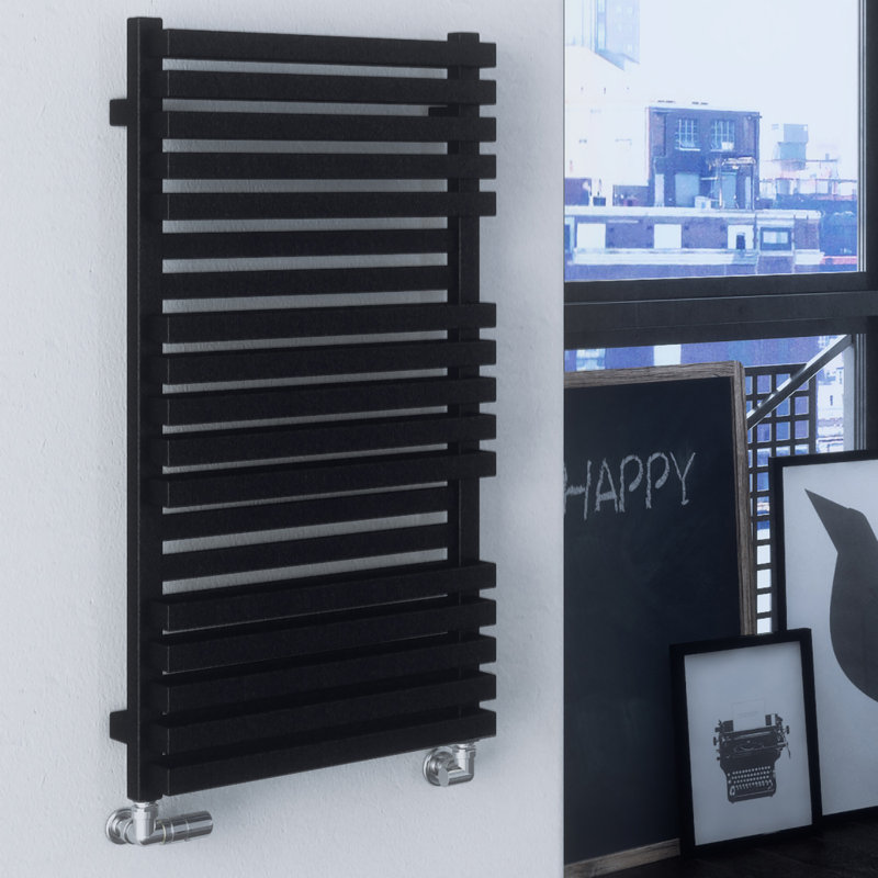 Quadrus Bold Heated Towel Rail, 87cm H x 45cm W x 12.2cm D