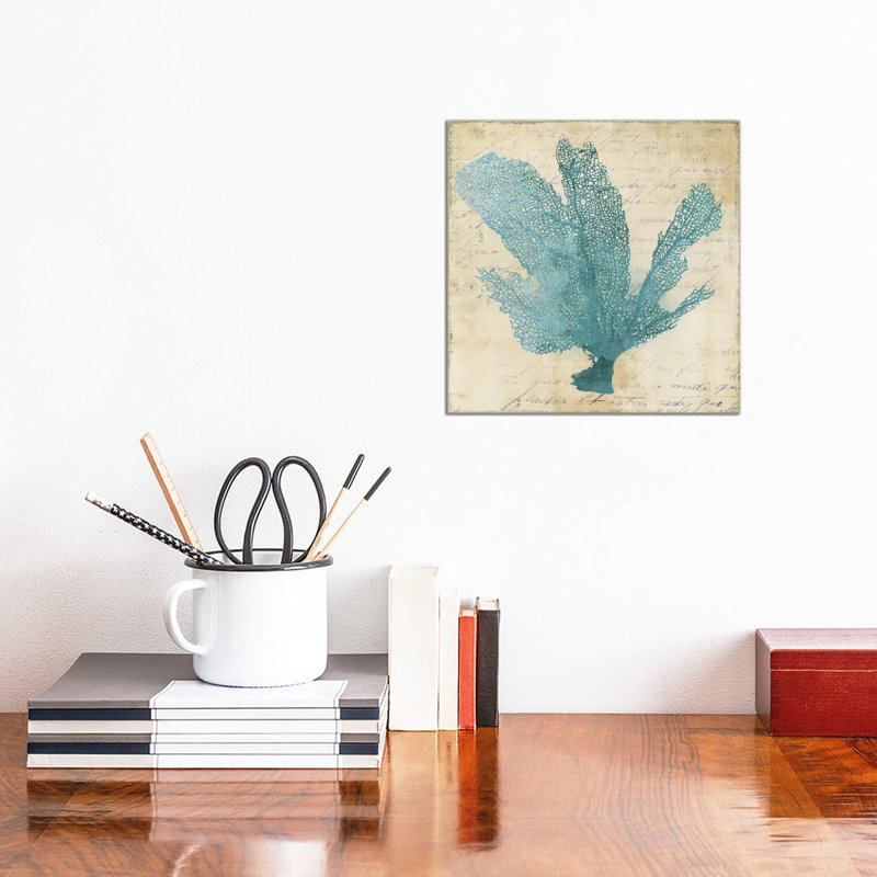 Blue Coral I - Wrapped Canvas Print, 30.48 cm H x 30.48 cm W