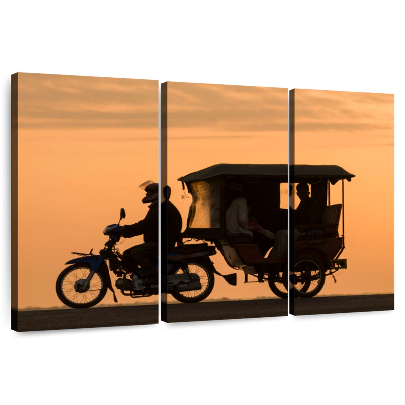 Silhouette de tuk-tuk, H 20 po x l 33 po