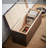 Vintage Brass-Accent Solid Wood Storage Ottoman