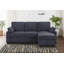 Canapé-lit modulaire réversible en tissu chenille gris anthracite de 91 po de largeur avec inclinable de rangement, table escamotable, porte-gobelets et port de charge