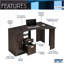 Bureau avec rangement classique Techni Mobile