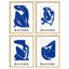 "Matisse d'inspiration bleue, personnages abstraits et décorations modernes", 4 pièces-101520411-101520413
