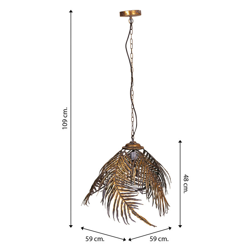 Bengoa 1 - Light Gold Novelty Pendant
