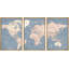 Carte du monde «Blue Global Antique Atlas-87392624-87392625-119395347