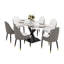 Ensemble de table de salle à manger en pierre frittée pour 6 personnes Zyrell-363467206-363467205