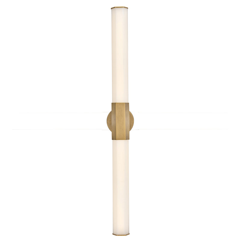 Facet 1 - Light LED Bath Sconce, Heritage Brass