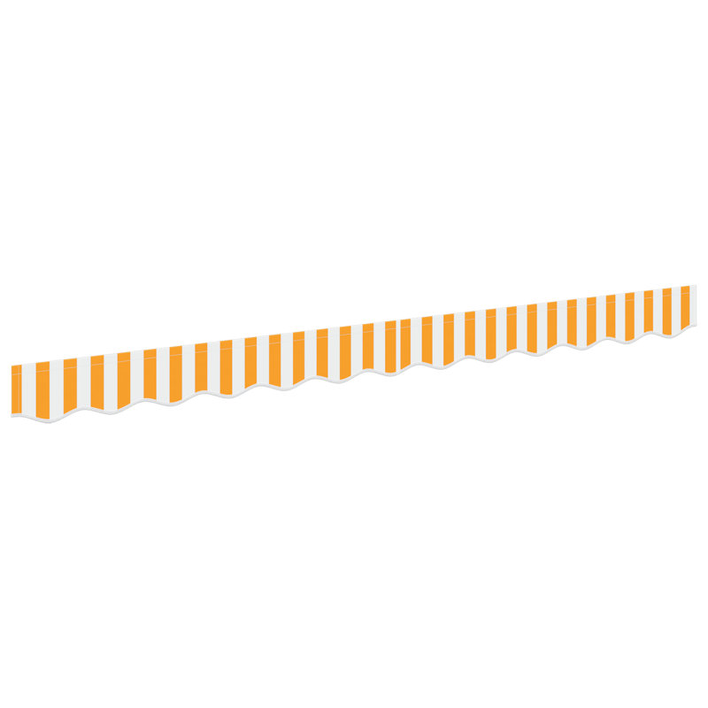 Breakwater Bay 20cm D Retractable Patio Awning, Yellow/White Striped, 230 cm W x 20 cm D