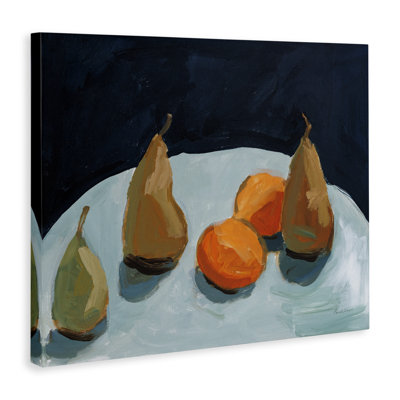 Art mural poire et orange par Pamela Munger