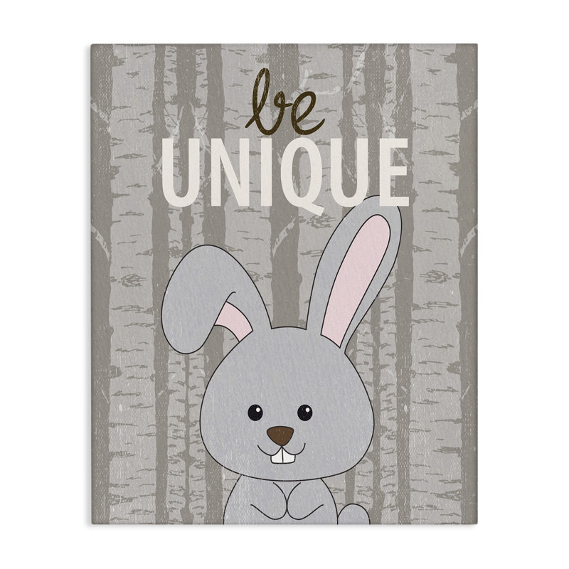Be Be Woodland Bunny Canvas, conception de Kim Allen, H 40 po x l 30 po