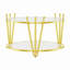 Table basse 31,5 "pour le salon, pieds en acier inoxydable, table ronde avec centre en verre trempé transparent de 8 mm-121069538