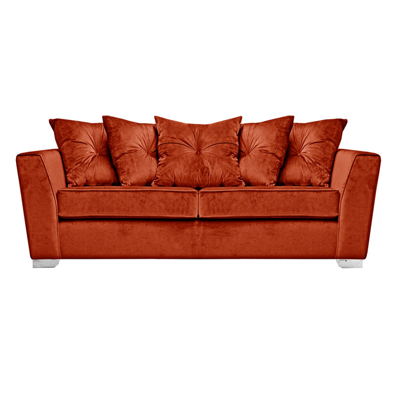 Quade Sofa, 3, Dark Orange