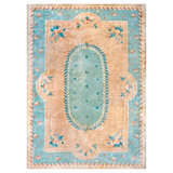 Exquisite Camel Color with Delicate Details Floral Antique Chinese Art Deco Rug