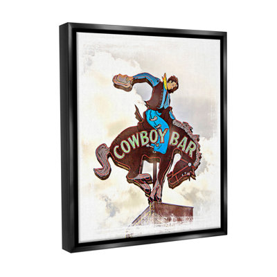 «Cowboy Bar Sign Floater Frame» par Jerry Cowart sur toile