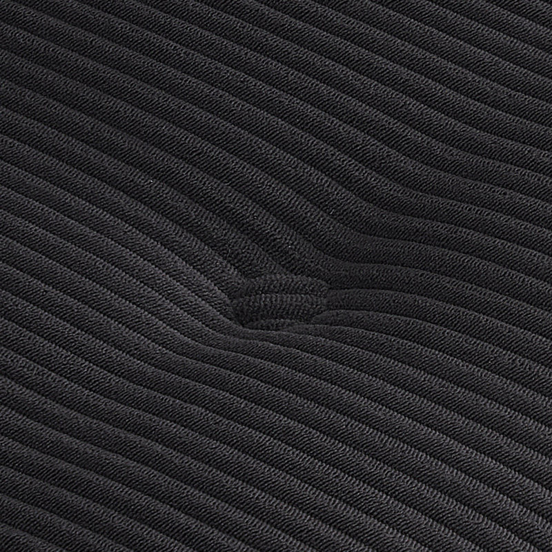 Chaise d'appoint rembourrée avec rangement et poche, Noir