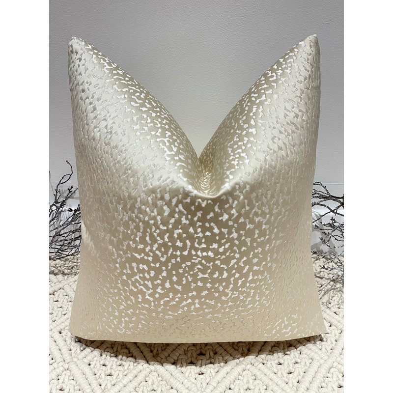 Abstract Cream Square Cushion Cover, Cream