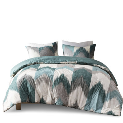 King/ King Comforter Mini In , Printed Cotton With Filling, , 2 Shams Included For King, Inner, 3 Piece