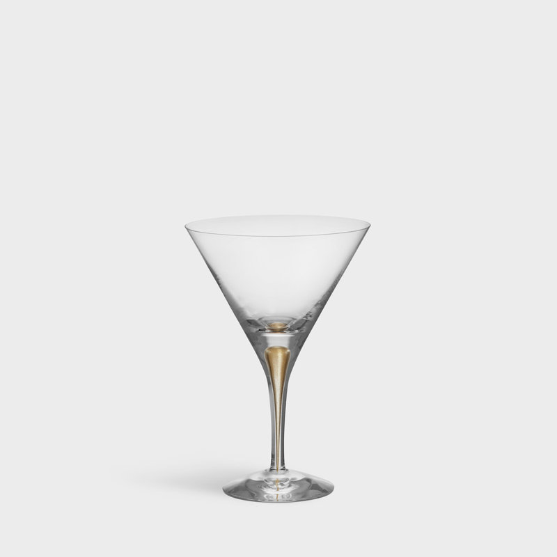 Intermezzo Gold Martini 2-Pack, 8.5 oz., 2, Blue/Clear