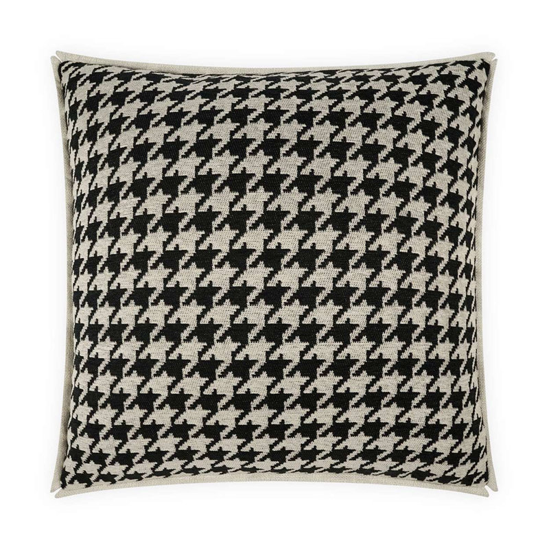 Coussin décoratif Pemberton, Noir, noir, noir, noir, Carré 22 po