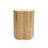 Wood Grain Manufactured Wood 20.5-Inch Tall Round End and Side Table
