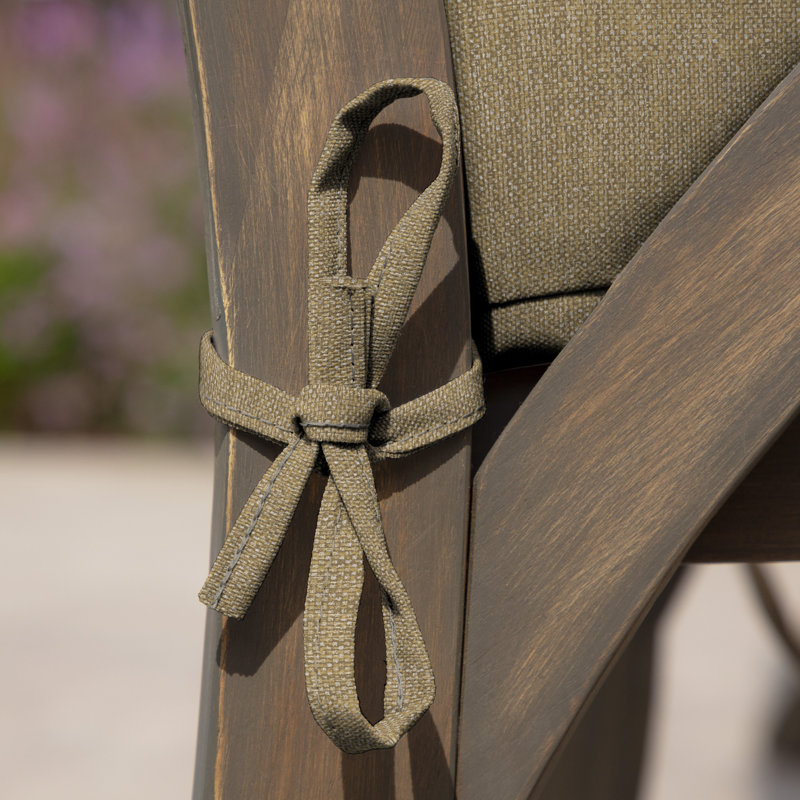 ARDEN Outdoor Dining Chair 4" Cushion, Tan Solid Color