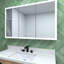 48 In. W X 30 H Rectangular Silver Aluminum Recessed/Surface Mount Medicine Cabinet With High - Definition Mirror, Integrated Led, 110 Soft Close Hinges, Fog Function And Charging Stations Robust