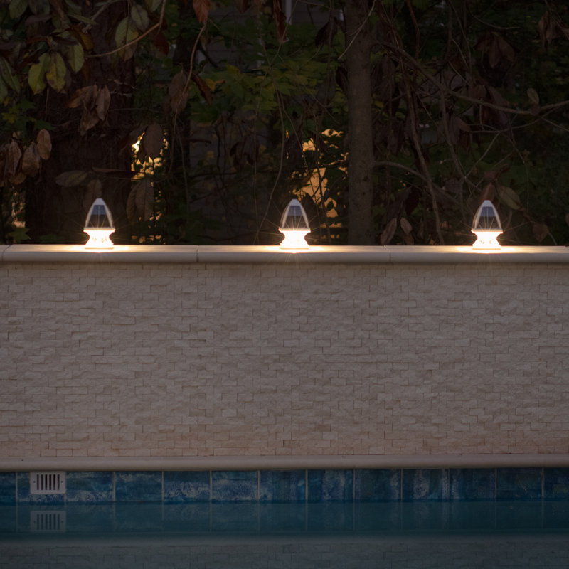 Luminaire plafonnier de poteau solaire gothique - blanc, Blanc