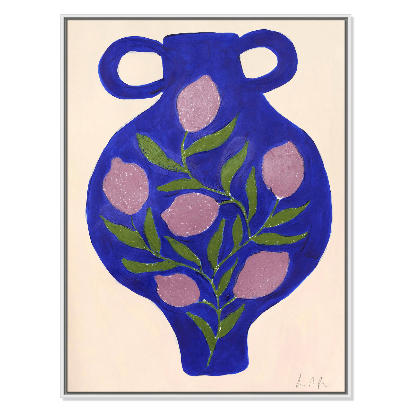 Vase No. 03 Print by Camilla Bergqvist, 41.5" H x 31.5" W, White