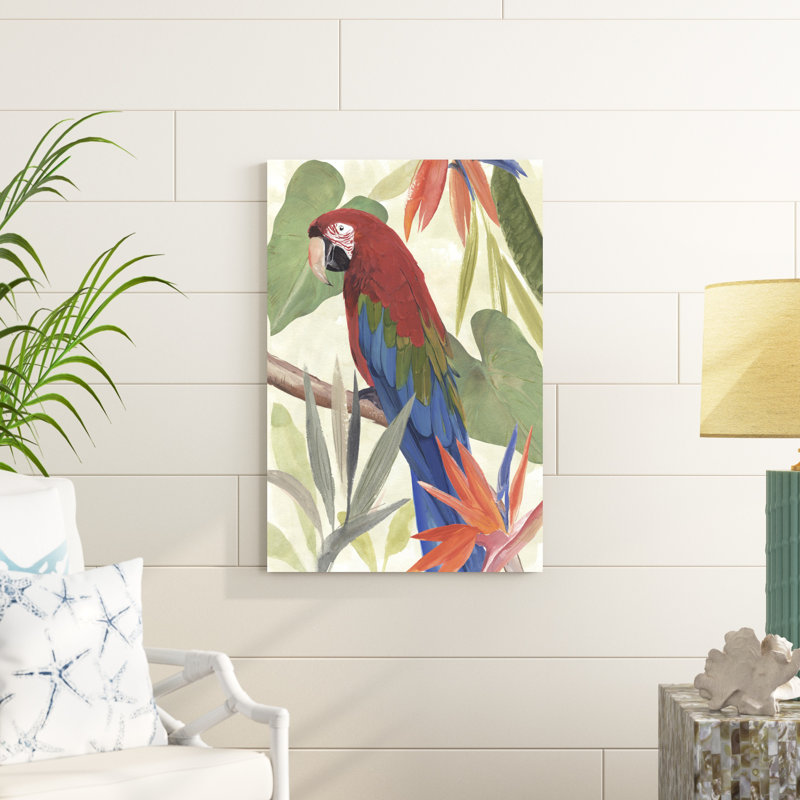 Composition de perroquet tropical III, H 36 po x l 24 po