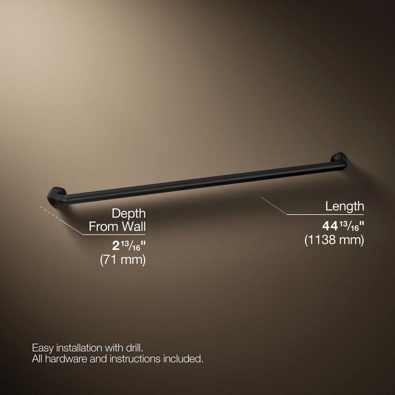 Occasion Grab Bar, Matte Black, 42"