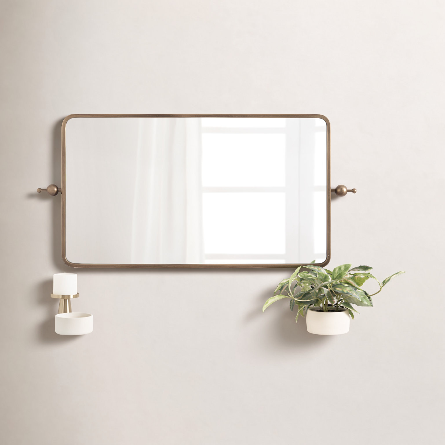Accent Mirror, Gold, 40.5" x 20"