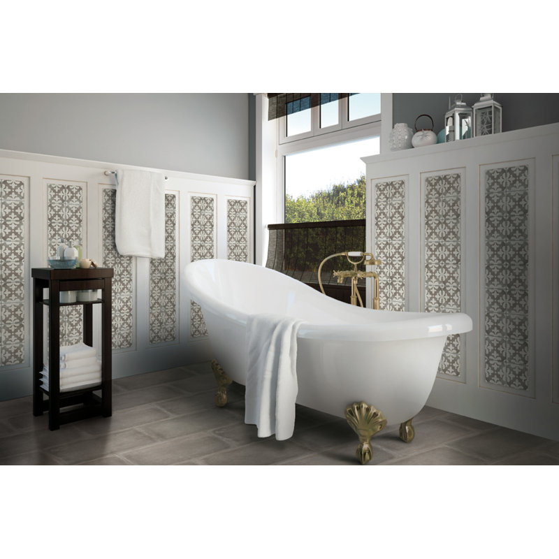 Palazzo 12" x 24" Porcelain Wall & Floor Tile, Vintage Gray