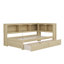 Lit de jour simple avec tiroirs de rangement et ports USB-1139992546
