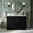 Tidworth 48'' Solid Wood Single Bathroom Vanity with 1.5'' Carrara Quartz Top Sink-655430811-658798174