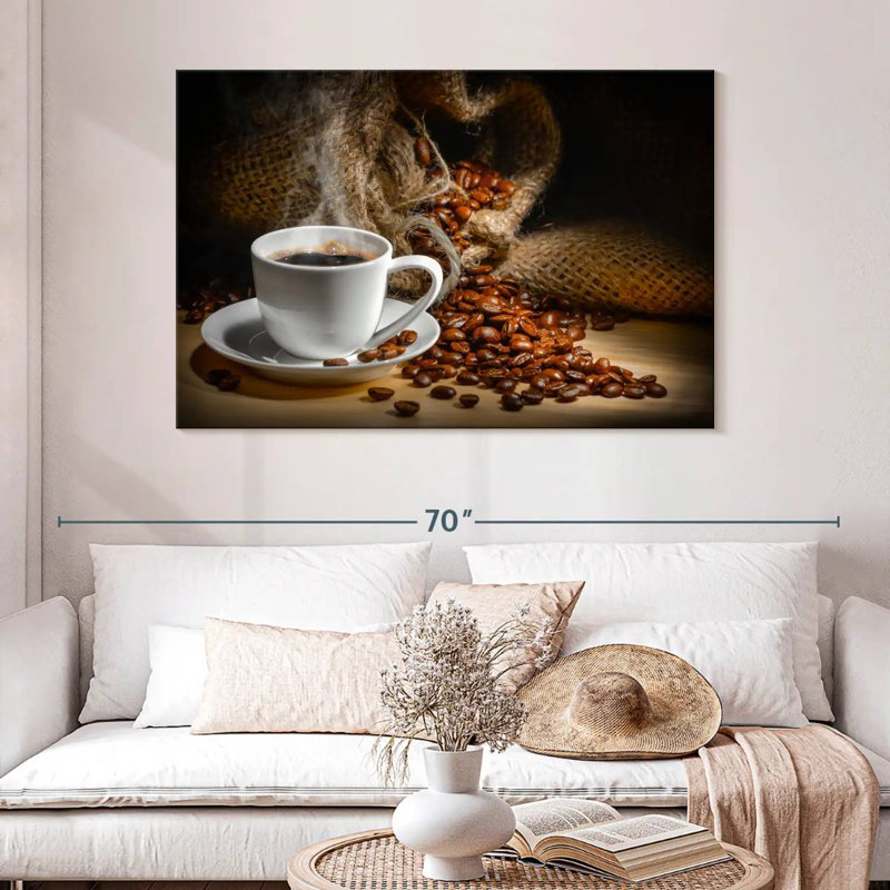 Freshly Brewed Coffee Canvas Print, 48" H x 32" W x 1.25" D