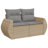  Garden Sofa Set Beige, Light Grey