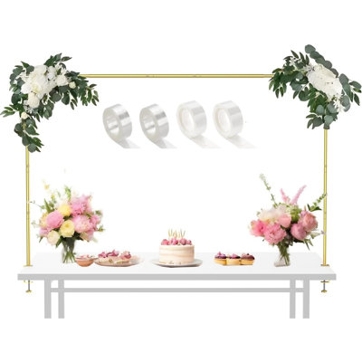 Meatl, ensemble de voûte en forme de ballon, support de table réglable de 16 à 56 po de hauteur, mesurant 29 à 98 po, pour les décorations de fête d'anniversaire, les décorations de fête de Noël