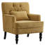 Fauteuil capitonné en polyester H 29 po avec garniture cloutée et coussin HIMO-1964607117
