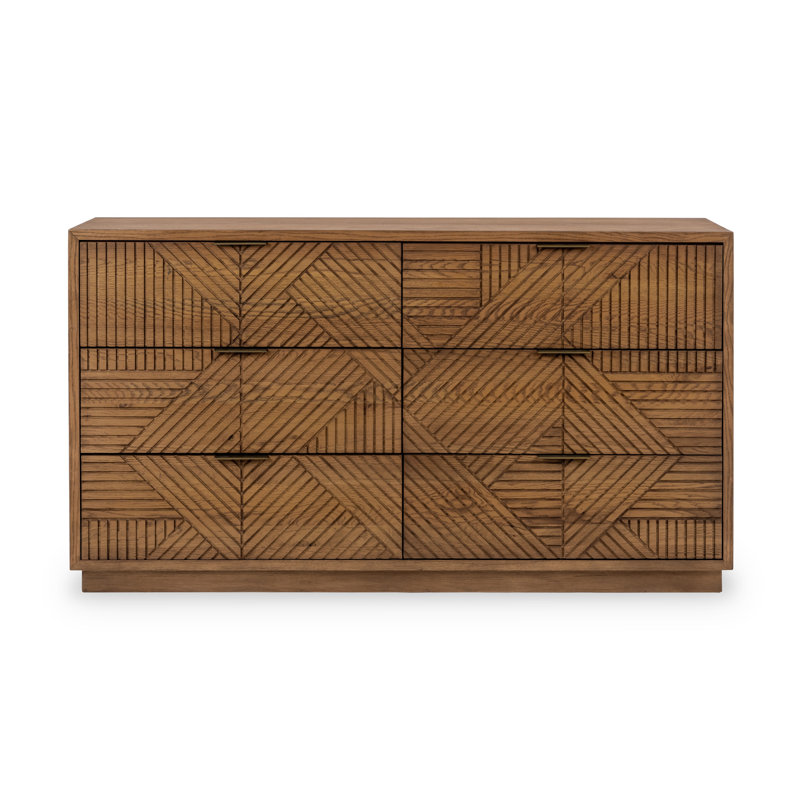 Santa Clara 6-drawer Wood Dresser, Brown