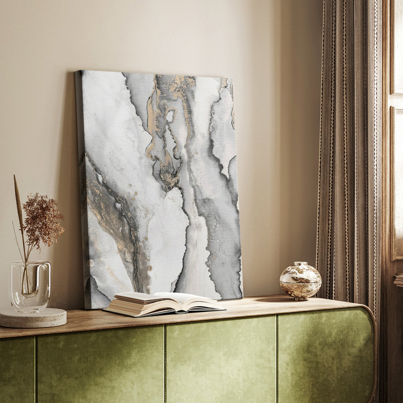 Abstrait à l'encre abstraite III - galerie Cavas sur mesure, H 18 po x l 12 po