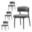 Ensemble de chaises de salle à manger rembourrées à dossier courbé pour la salle à manger, la cuisine et le salon-196062317-183741026
