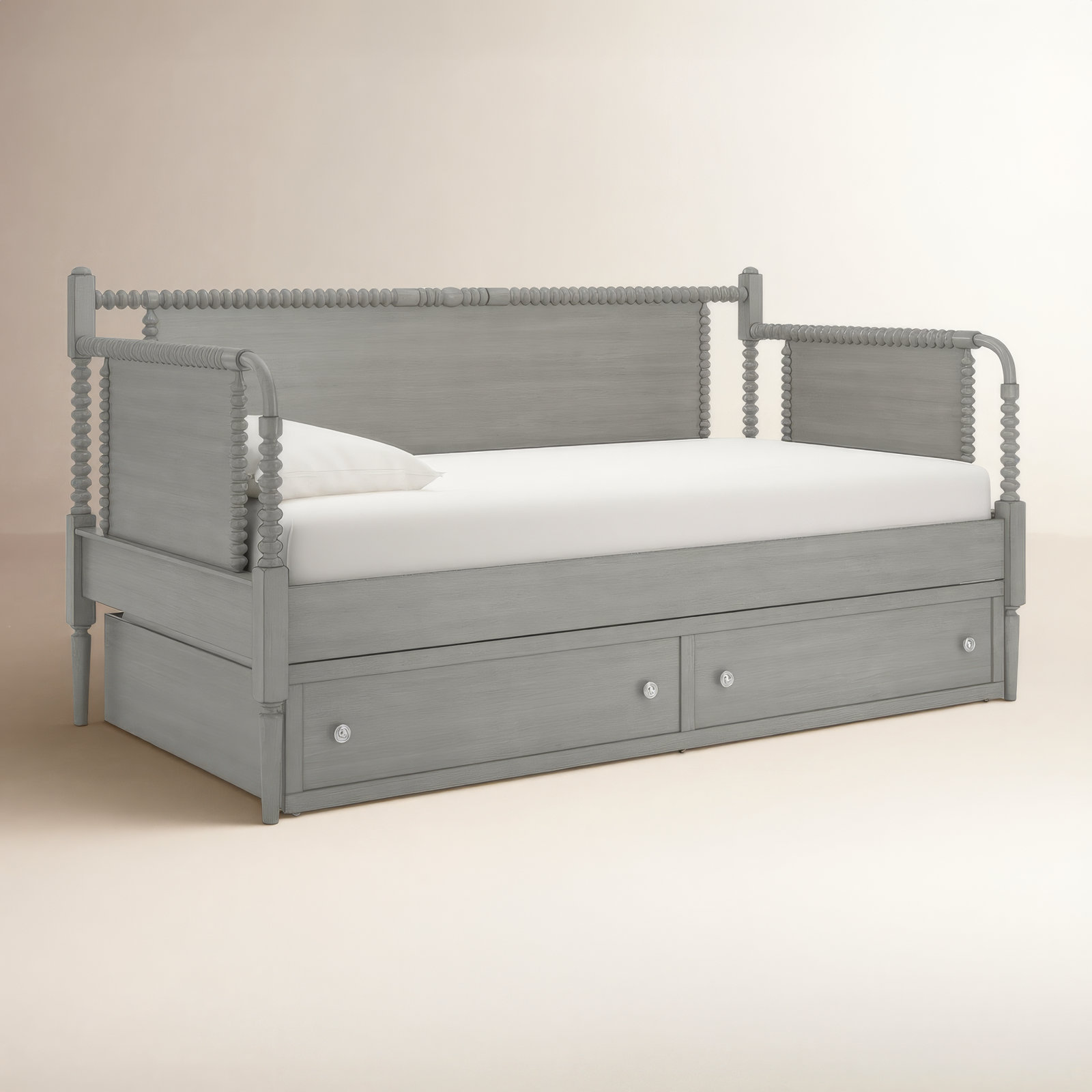 Delaria Daybed with Trundle Bed, Antique Gray