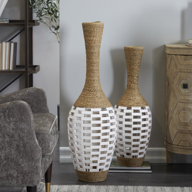 Vase de table Alachua, H 40 po x l 12,5 po x P 12,5 po